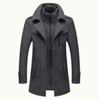 Dean | Men's Wool Blend Winter Coat, Structured Trench-Inspired Coat | My Sweet Wardrobe
