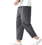 Declan | Men's Cropped Trousers with Drawstring Waist, Relaxed-Fit Casual Trousers | My Sweet Wardrobe