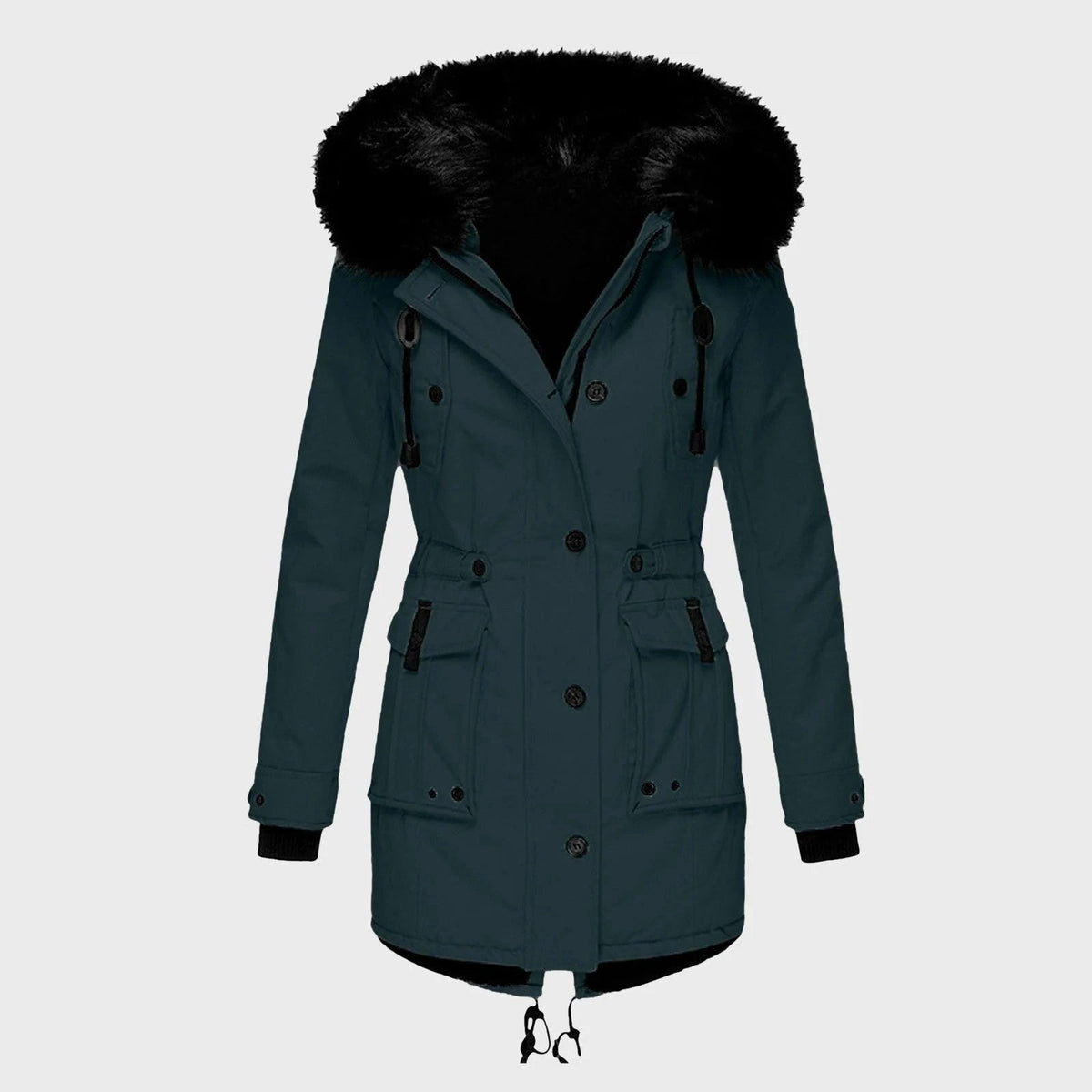 Delaney | Women's Hooded Parka Coat, Full-Length Winter Coat | Dressific
