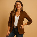 Delphine | Women's Fitted One-Button Blazer, Tailored Jacket | My Sweet Wardrobe