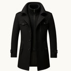 Derek | Women's Tailored Warm Coat, Structured Autumn Coat | Dressific | Black
