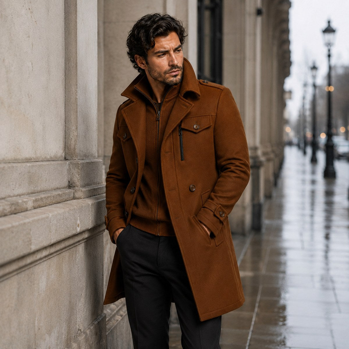 Derek | Women's Tailored Warm Coat, Structured Autumn Coat | Dressific