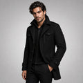 Derek | Women's Tailored Warm Coat, Structured Autumn Coat | Dressific | Khaki