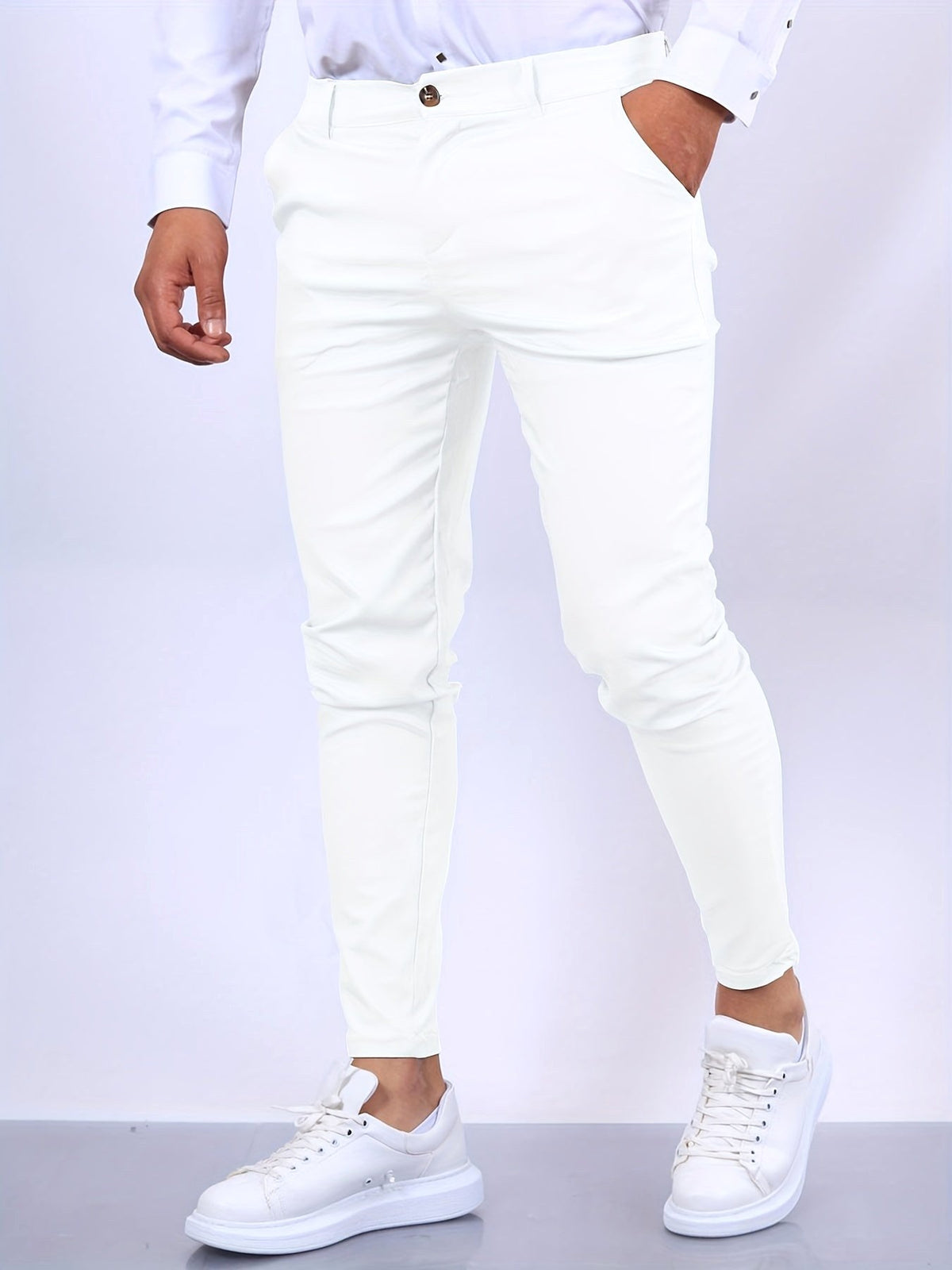 Desmond | Men's Skinny-Fit Stretch Chinos, Contemporary Tapered Trousers | My Sweet Wardrobe