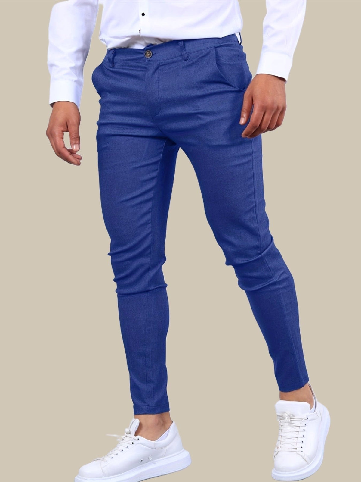 Desmond | Men's Skinny-Fit Stretch Chinos, Contemporary Tapered Trousers | My Sweet Wardrobe