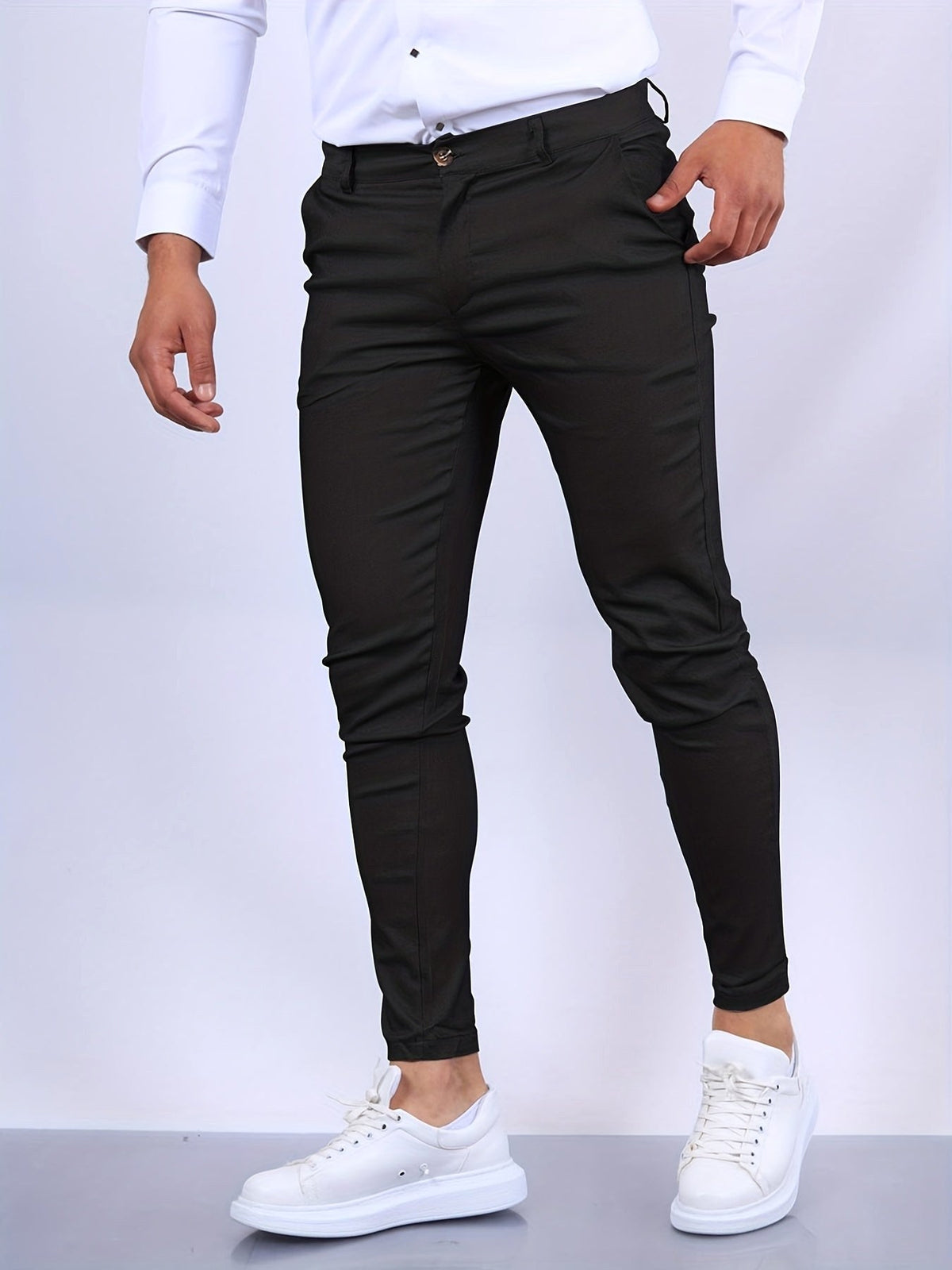 Desmond | Men's Skinny-Fit Stretch Chinos, Contemporary Tapered Trousers | My Sweet Wardrobe