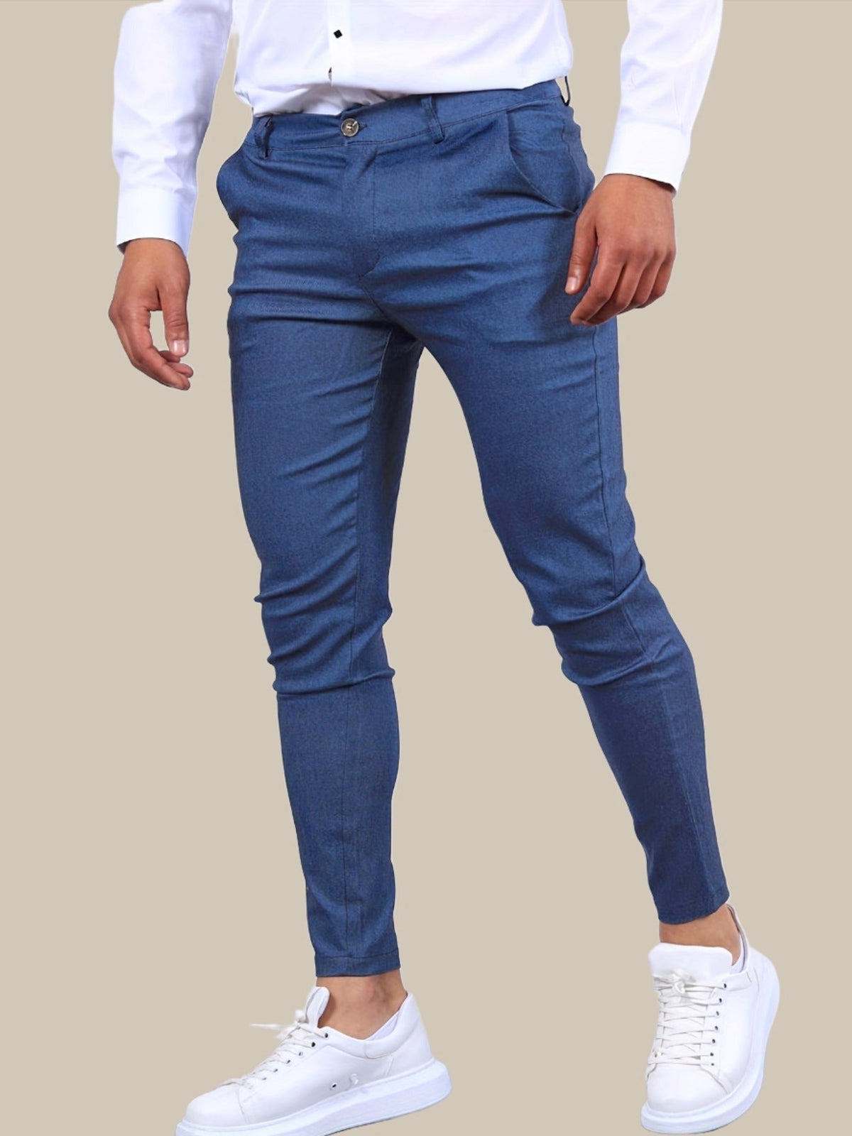 Desmond | Men's Skinny-Fit Stretch Chinos, Contemporary Tapered Trousers | My Sweet Wardrobe
