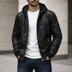 Devin | Men's Hooded Jacket with Clean Lines, Structured Autumn Jacket | My Sweet Wardrobe