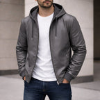 Devin | Men's Hooded Jacket with Clean Lines, Structured Autumn Jacket | My Sweet Wardrobe