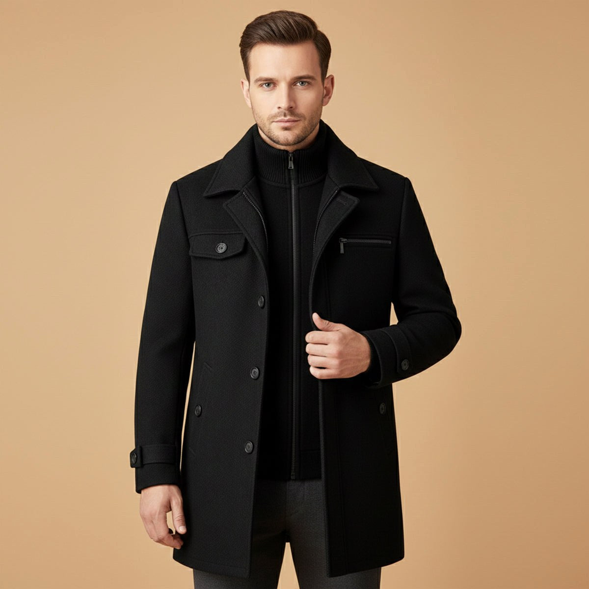 Devin | Men's Wool Blend Jacket, Tailored Smart Jacket | Dressific | Gray