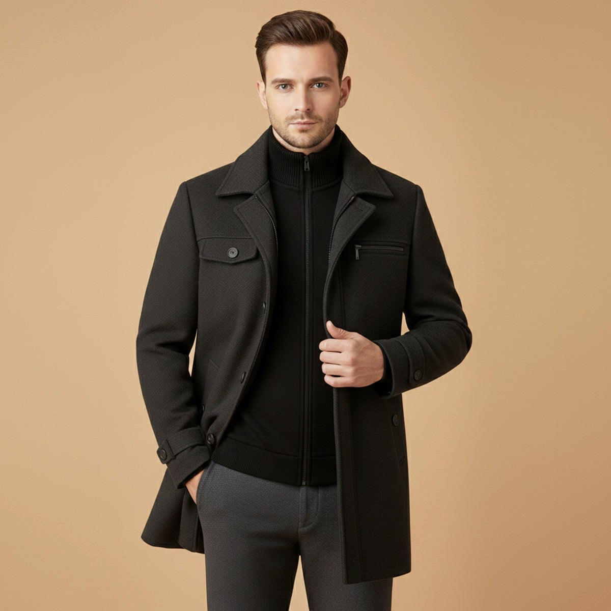 Devin | Men's Wool Blend Jacket, Tailored Smart Jacket | Dressific