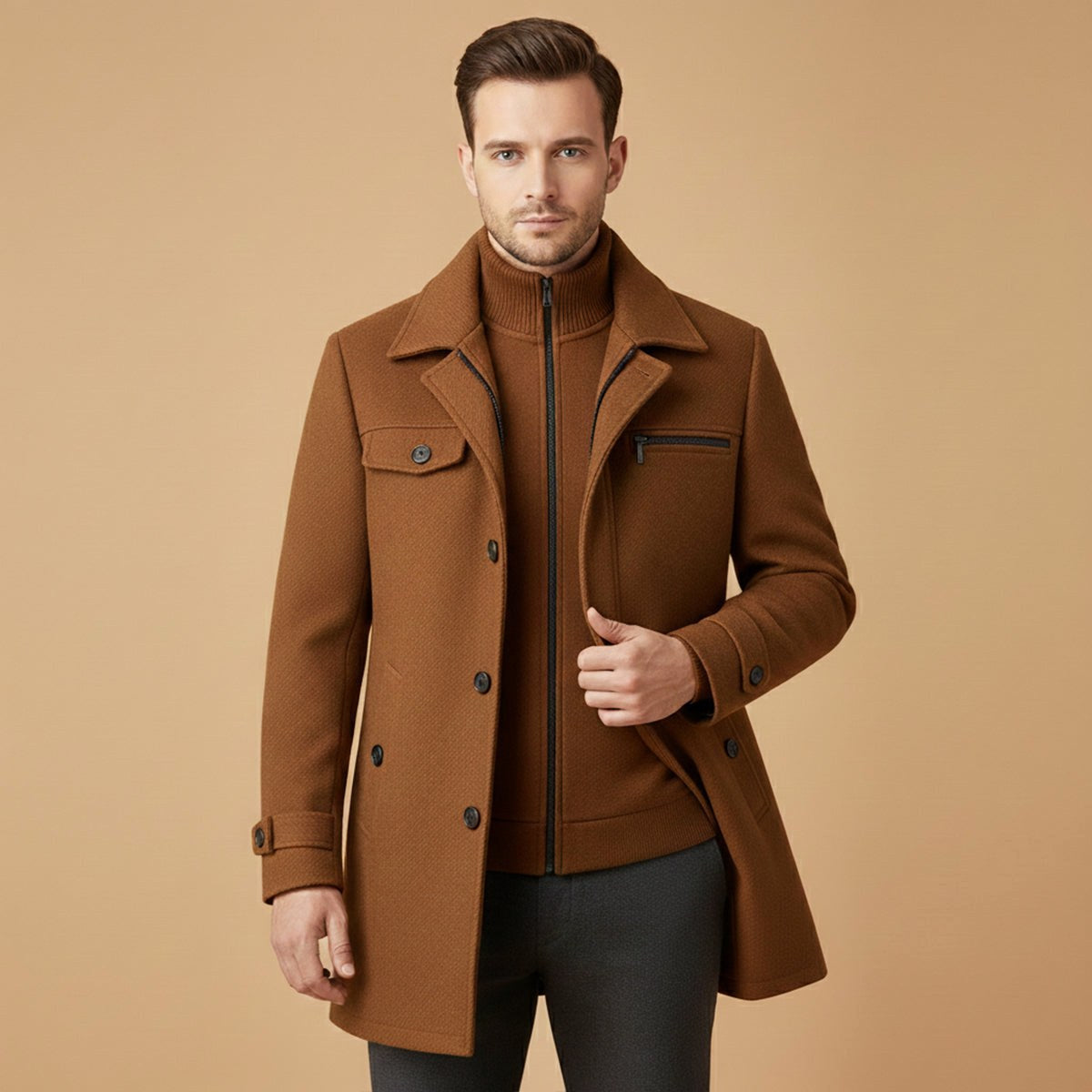 Devin | Men's Wool Blend Jacket, Tailored Smart Jacket | Dressific