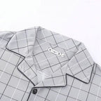 Dieter | Men's Striped Pyjamas with Long Sleeves, Two-Piece Pyjama Set | My Sweet Wardrobe | Iron Grey