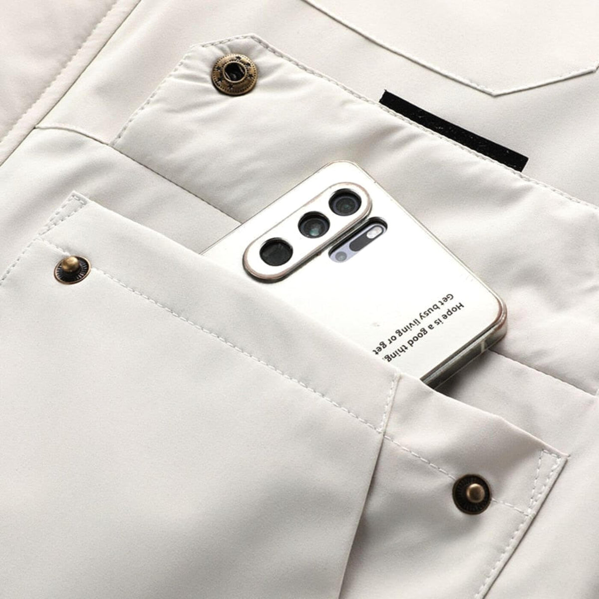 Dirk | Men's Waterproof Outdoor Jacket, Windproof Autumn Jacket | My Sweet Wardrobe | White