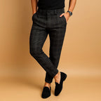 Dominic | Men's Check Trousers, Modern Tailored Trousers | My Sweet Wardrobe