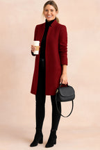 Dominique | Women's Minimalist Fitted Coat, Lightweight Everyday Coat | My Sweet Wardrobe