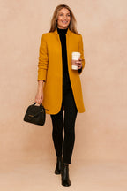 Dominique | Women's Minimalist Fitted Coat, Lightweight Everyday Coat | My Sweet Wardrobe