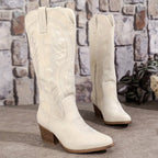 Dorothy | Women's Suede Block Heel Ankle Boots, Western Mid-Calf Boots | My Sweet Wardrobe