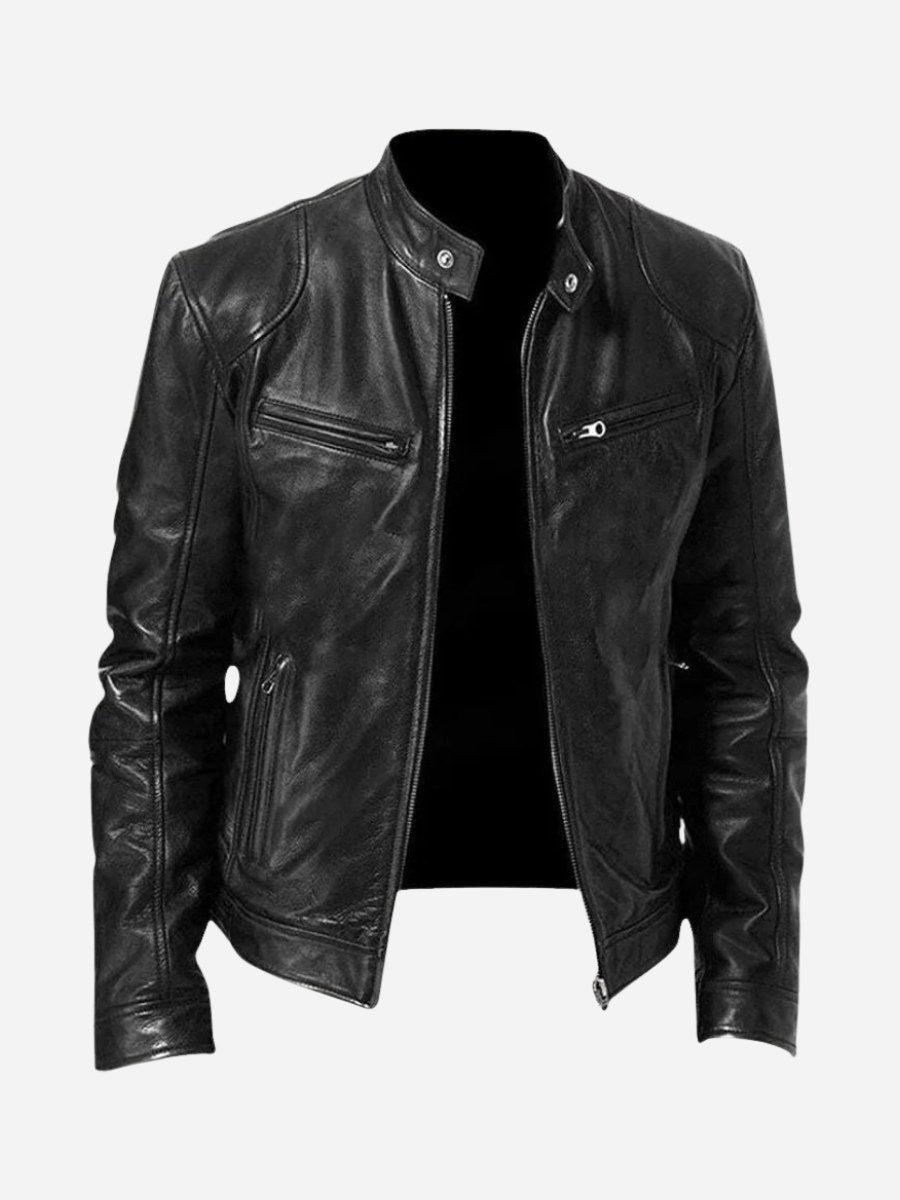 Douglas | Men's Premium Leather Jacket, Classic Tailored Jacket | My Sweet Wardrobe