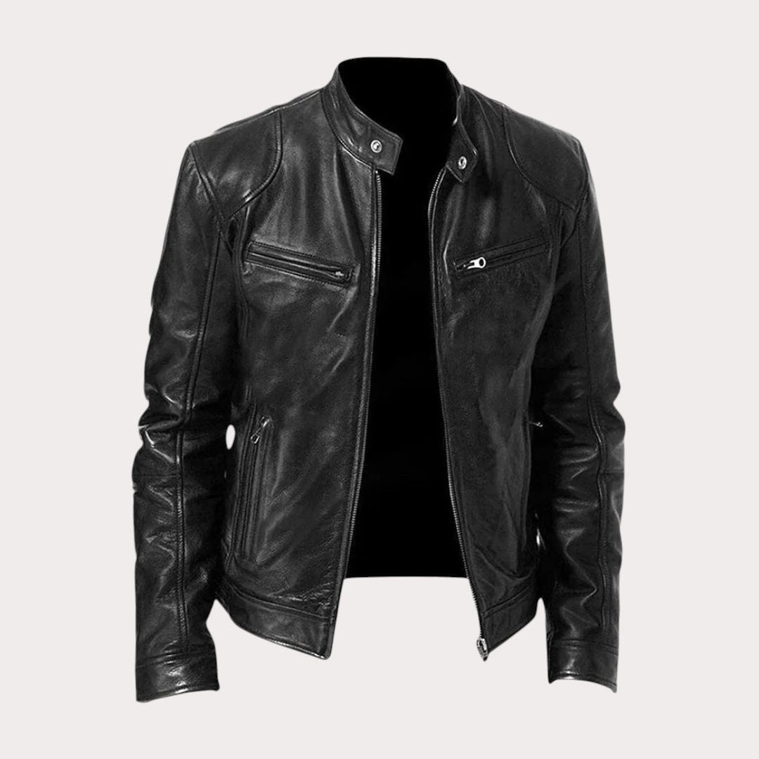 Douglas | Men's Premium Leather Jacket, Classic Tailored Jacket | My Sweet Wardrobe
