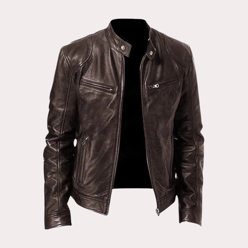 Douglas | Men's Premium Leather Jacket, Classic Tailored Jacket | My Sweet Wardrobe