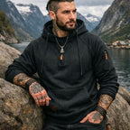 Dylan | Men's Half-Zip Hooded Pullover, Kangaroo Pocket Hoodie | Dressific