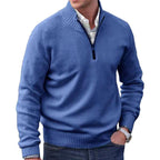Eberhard | Men's Italian Jumper with Zip, Elegant Knit Jumper | My Sweet Wardrobe | Purple