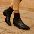 Edith | Women's Leather Cowboy Boots, Western Style Ankle Boots | My Sweet Wardrobe