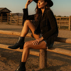 Edith | Women's Leather Cowboy Boots, Western Style Ankle Boots | My Sweet Wardrobe