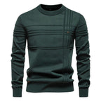 Edmund | Men's Jumper with Check Pattern, Classic Knit Jumper | My Sweet Wardrobe | Light Grey