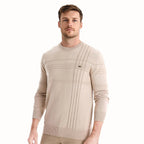 Edmund | Men's Jumper with Check Pattern, Classic Knit Jumper | My Sweet Wardrobe | Grey