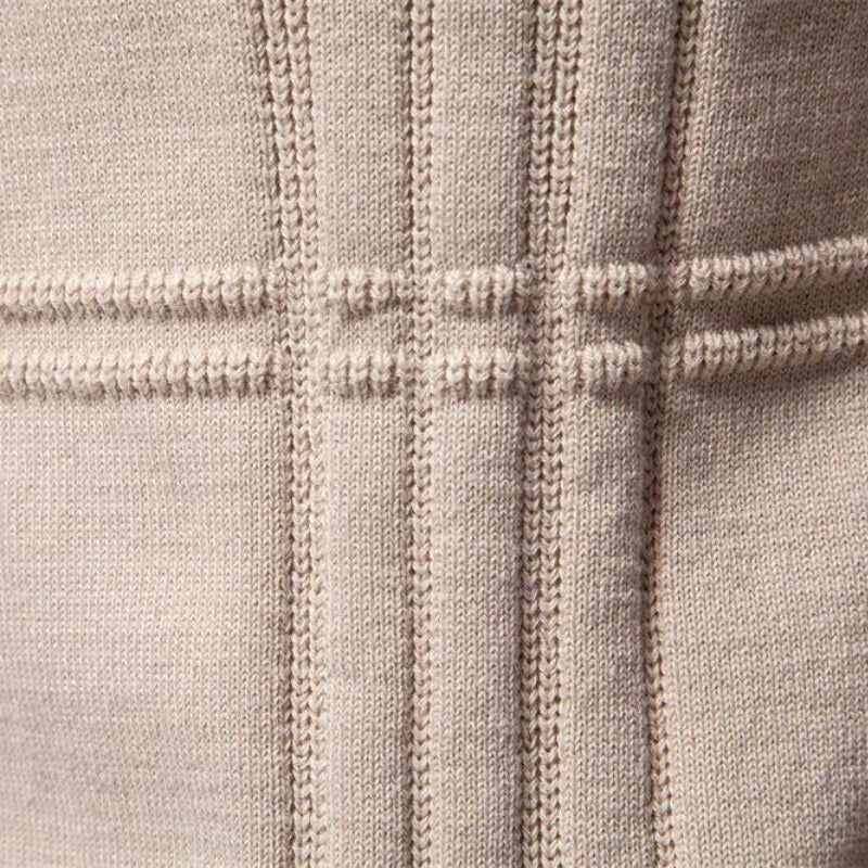 Edmund | Men's Jumper with Check Pattern, Classic Knit Jumper | My Sweet Wardrobe | Grey