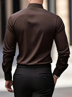 Edward | Men's Long-Sleeved Breathable Shirt, Slim-Fit Smart Shirt | My Sweet Wardrobe
