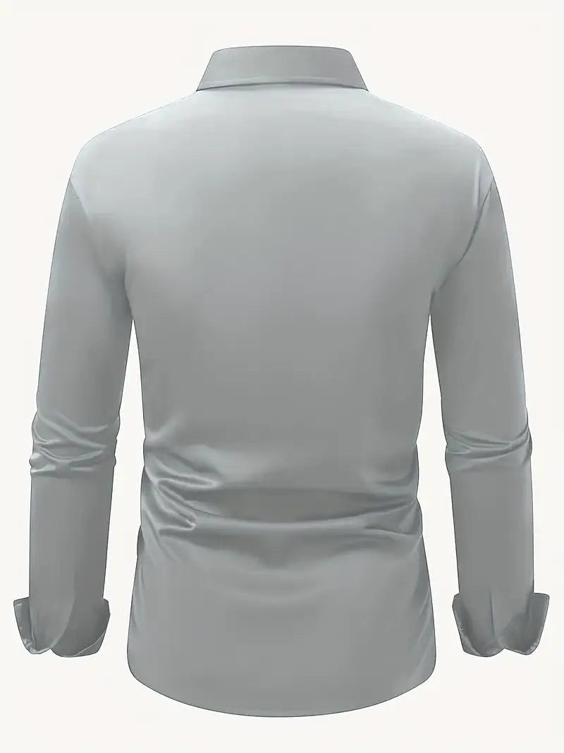 Edward | Men's Long-Sleeved Breathable Shirt, Slim-Fit Smart Shirt | My Sweet Wardrobe