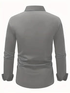 Edward | Men's Long-Sleeved Breathable Shirt, Slim-Fit Smart Shirt | My Sweet Wardrobe