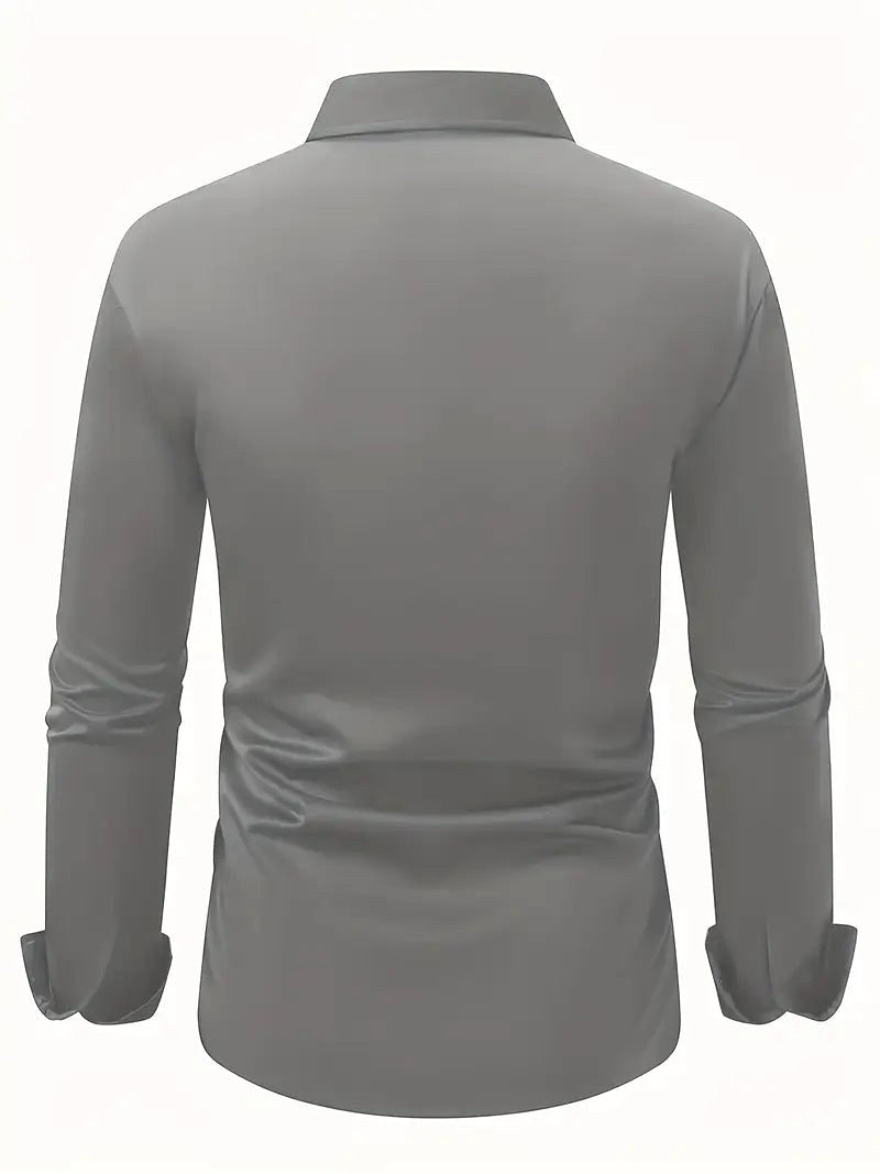 Edward | Men's Long-Sleeved Breathable Shirt, Slim-Fit Smart Shirt | My Sweet Wardrobe