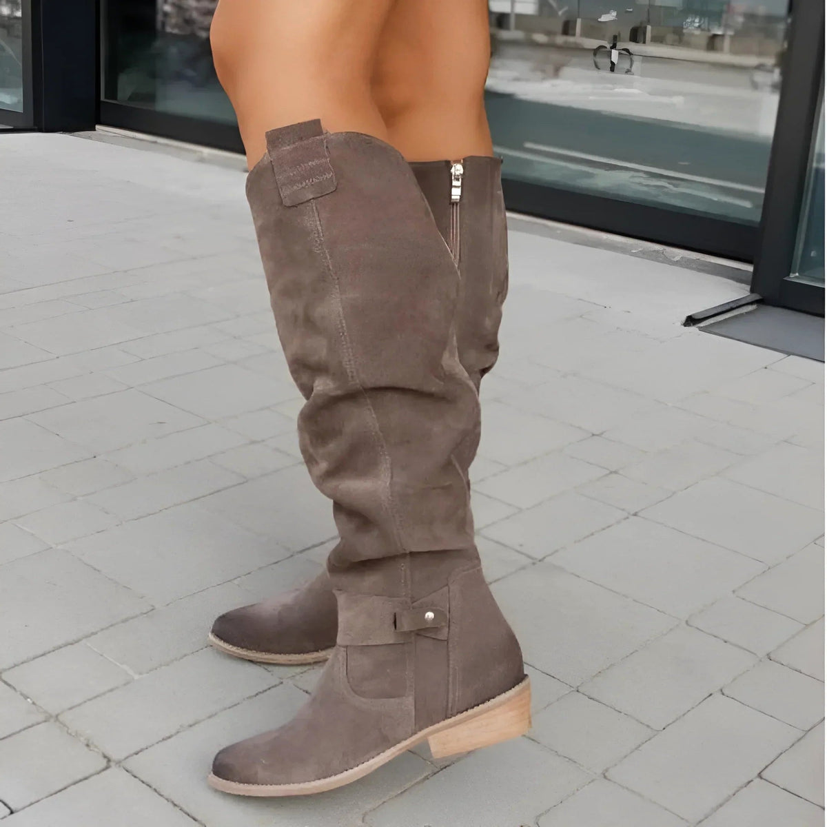 Eliza | Women's Suede-Effect Ankle Boots, Premium Autumn Boots | My Sweet Wardrobe
