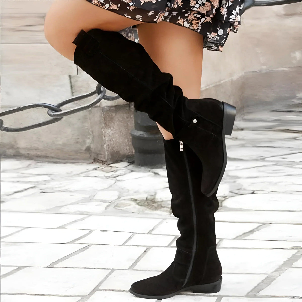 Eliza | Women's Suede-Effect Ankle Boots, Premium Autumn Boots | My Sweet Wardrobe