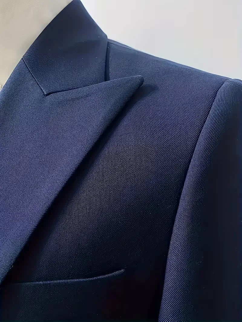 Elliot | Men's Slim-Fit Three-Piece Suit, Double-Breasted Waistcoat Trouser Suit | My Sweet Wardrobe
