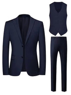 Elliot | Men's Slim-Fit Three-Piece Suit, Double-Breasted Waistcoat Trouser Suit | My Sweet Wardrobe