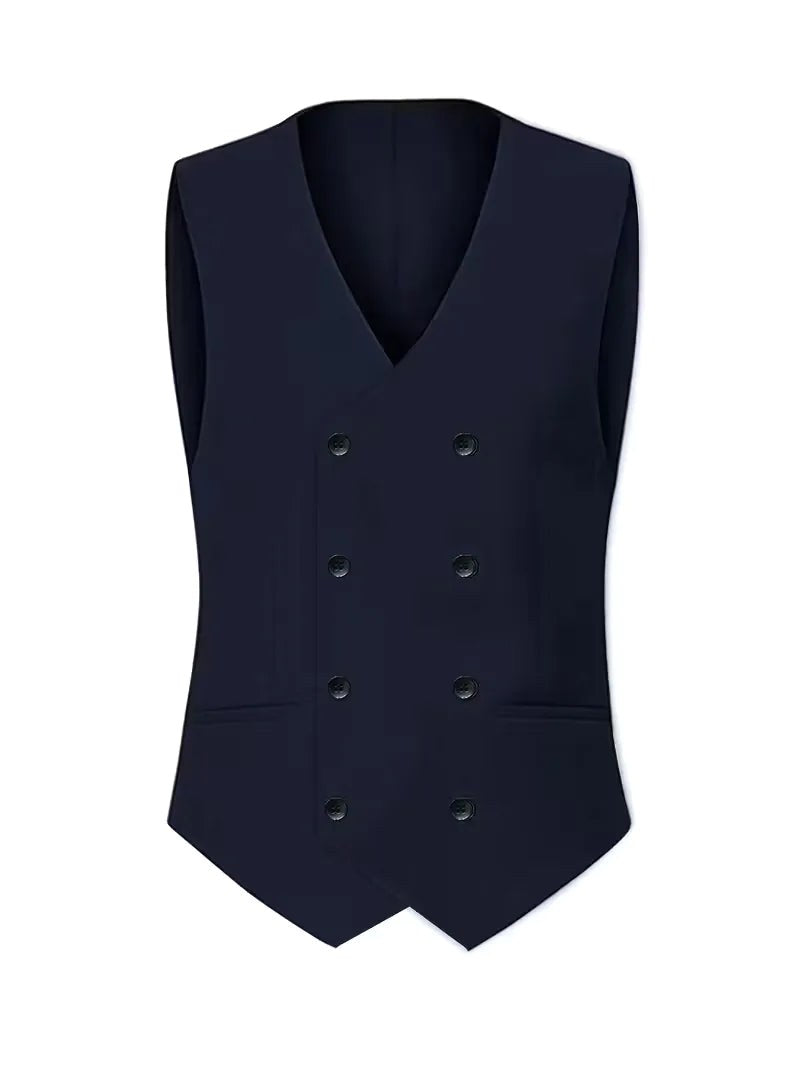 Elliot | Men's Slim-Fit Three-Piece Suit, Double-Breasted Waistcoat Trouser Suit | My Sweet Wardrobe