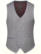 Elliot | Men's Slim-Fit Three-Piece Suit, Double-Breasted Waistcoat Trouser Suit | My Sweet Wardrobe