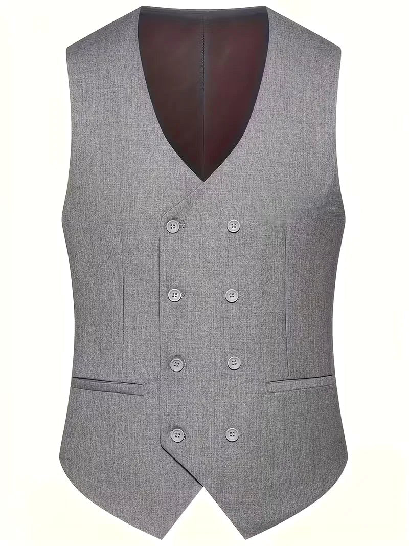 Elliot | Men's Slim-Fit Three-Piece Suit, Double-Breasted Waistcoat Trouser Suit | My Sweet Wardrobe