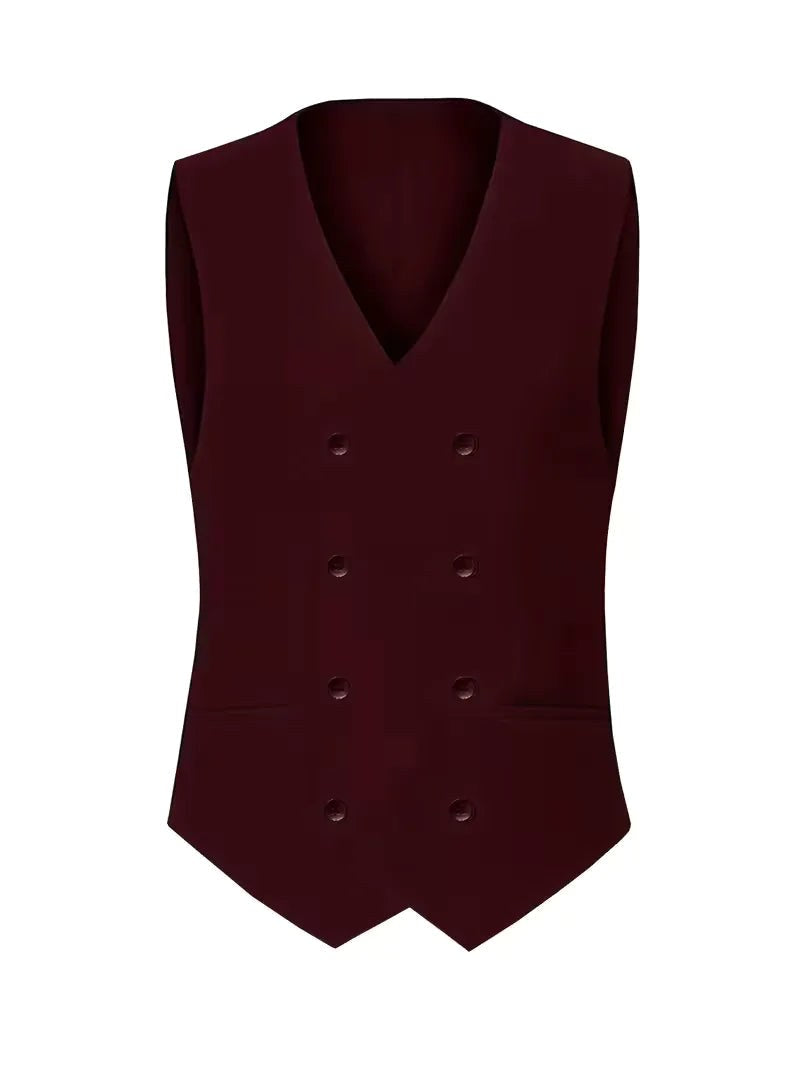 Elliot | Men's Slim-Fit Three-Piece Suit, Double-Breasted Waistcoat Trouser Suit | My Sweet Wardrobe