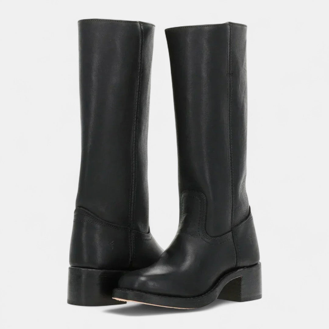 Eloane | Women's Cushioned Slip-On Cowboy Boots, Western-Style Ankle Boots | My Sweet Wardrobe | Light Brown