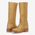 Eloane | Women's Cushioned Slip-On Cowboy Boots, Western-Style Ankle Boots | My Sweet Wardrobe | Brown