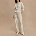 Elodie | Women's Knit Zip-Up Two-Piece Set, Coordinated Lounge Set | My Sweet Wardrobe