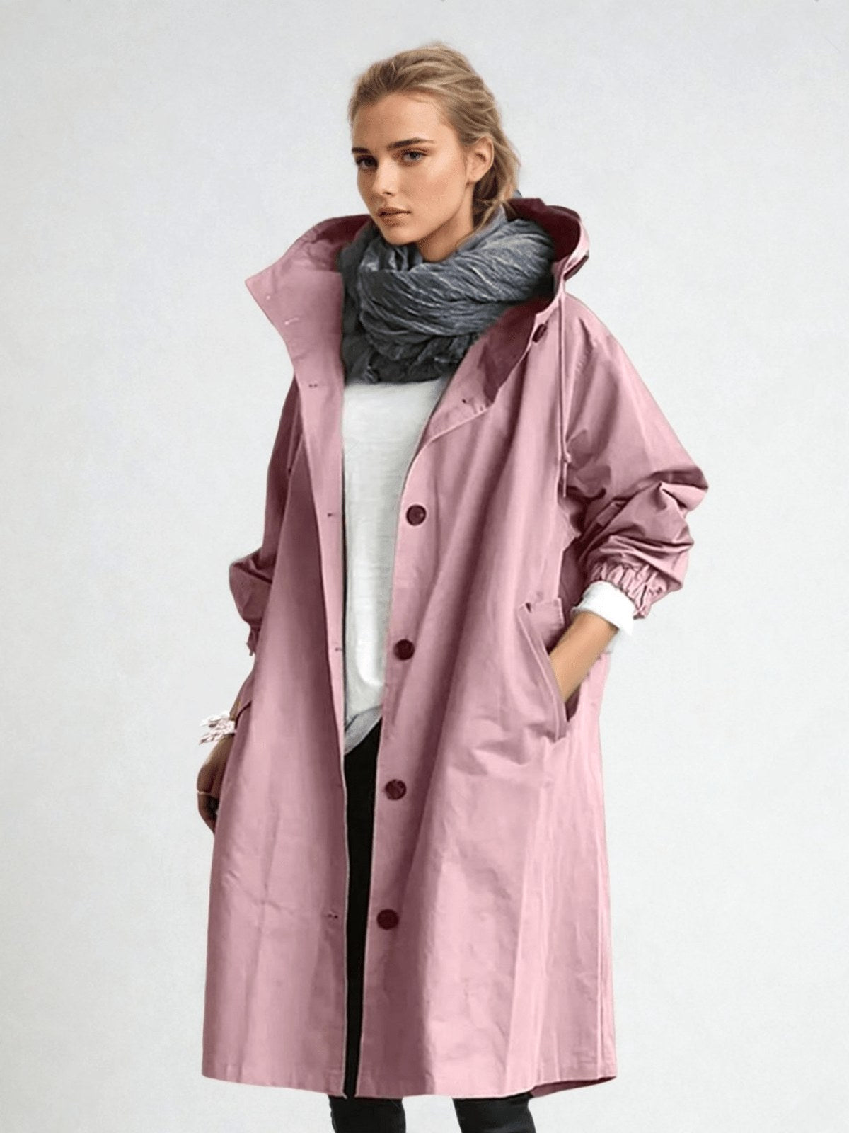 Elodie | Women's Relaxed Tailored Trench Coat, Beige Autumn Coat | My Sweet Wardrobe