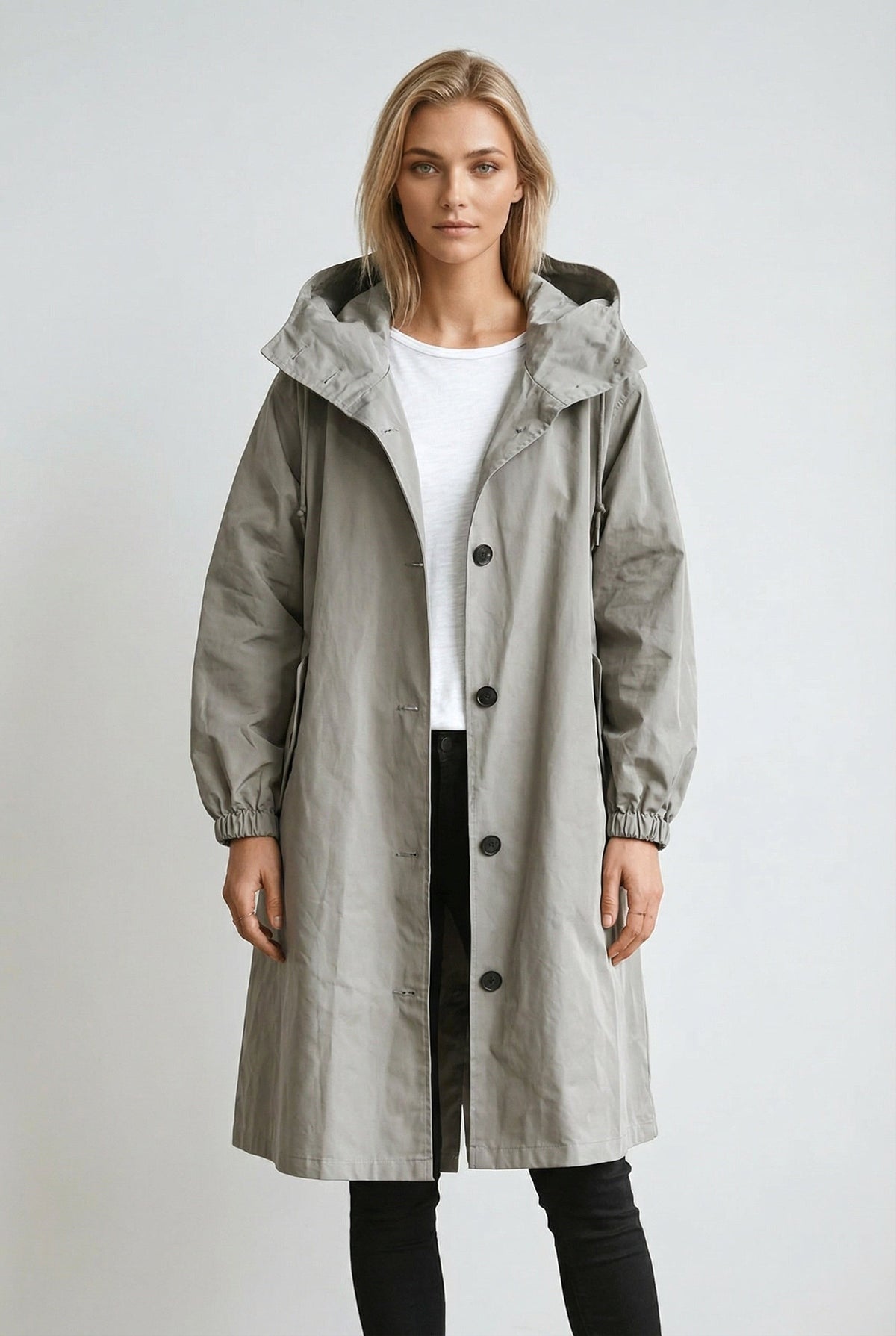 Elodie | Women's Relaxed Tailored Trench Coat, Beige Autumn Coat | My Sweet Wardrobe