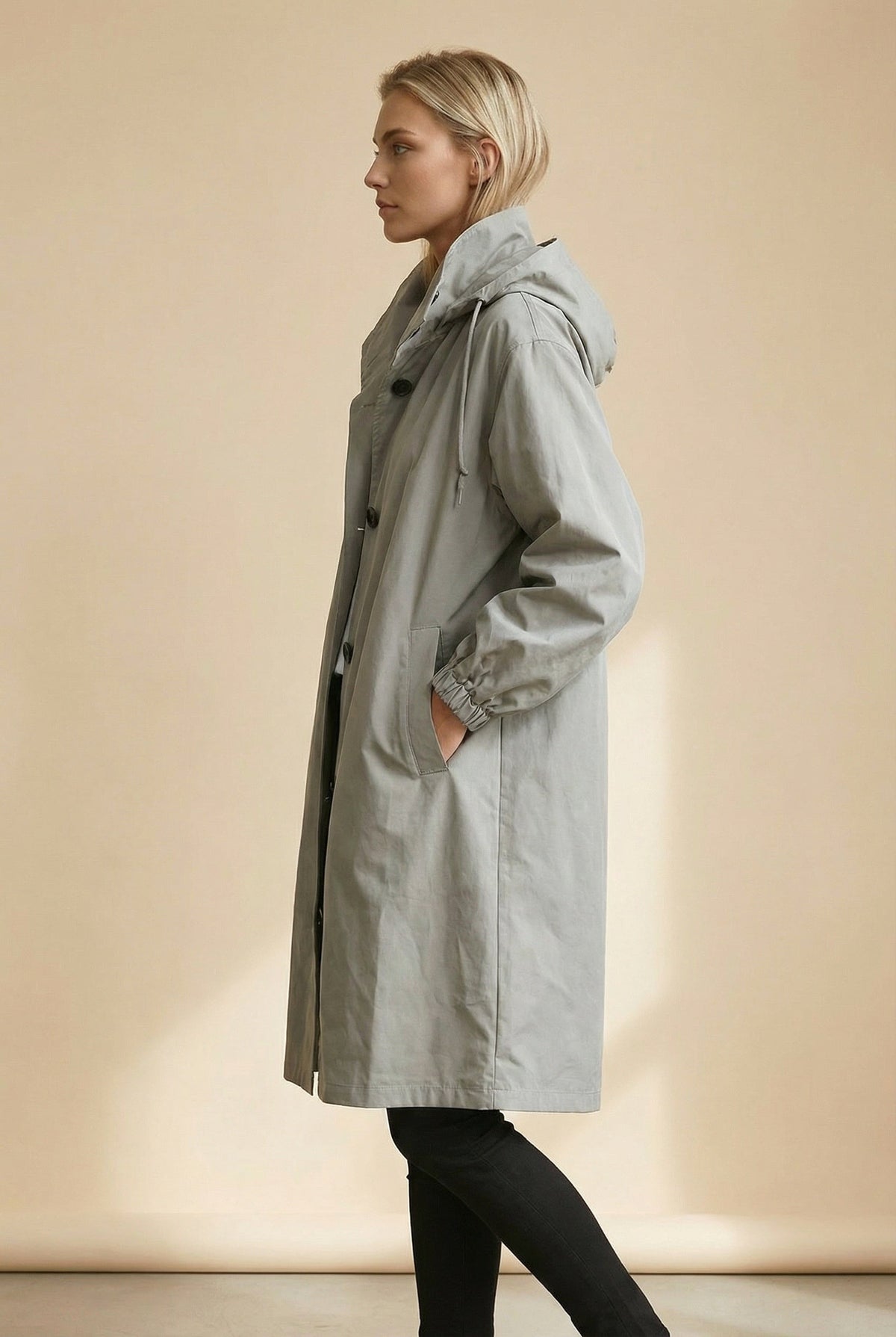 Elodie | Women's Relaxed Tailored Trench Coat, Beige Autumn Coat | My Sweet Wardrobe